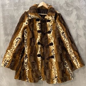 Vintage Dennis by Dennis Basso reversible faux fur coat.